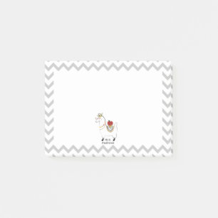 Post-it® École de Chevron de Llama Apple