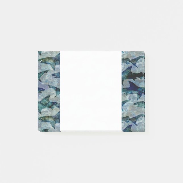 Post-it® École des requins dans le bleu aqueux (Devant)