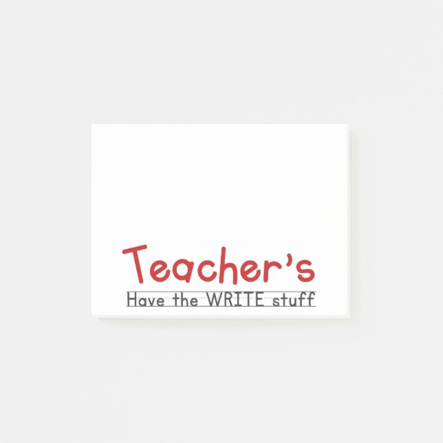 Post-it® Écrire des trucs de l'enseignant après-C'est (Devant)