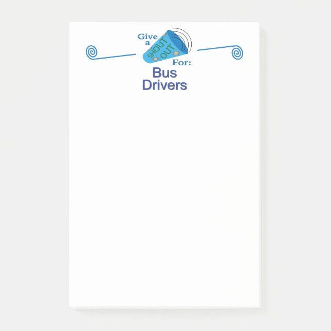 Post-it® Écrire pour les conducteurs de bus (Devant)