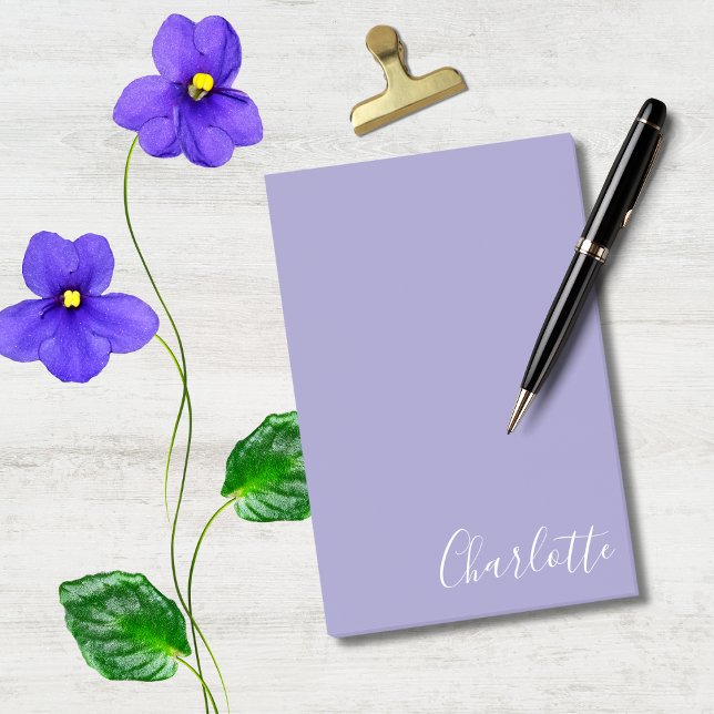 Post-it® Écriture blanche sophistiquée personnalisée violet (Créateur téléchargé)
