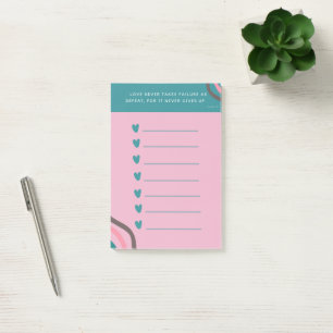 Post-it® Écriture chrétienne Amour Rappel du coeur