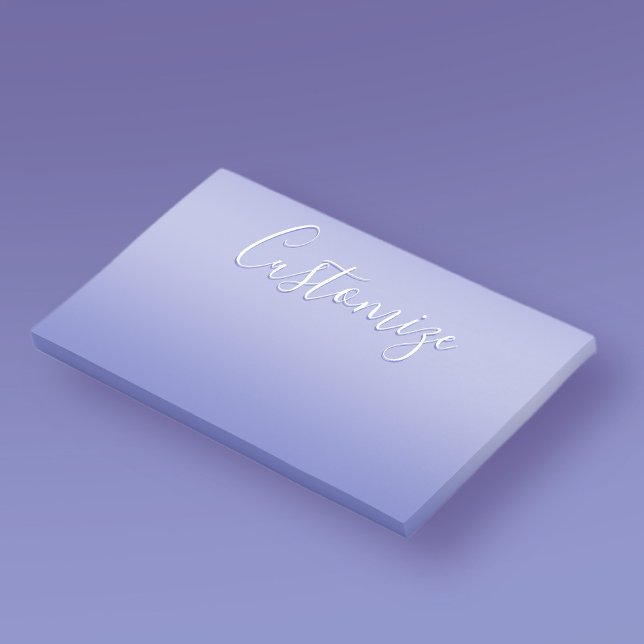 Post-it® Écriture cursive éditable | Violet blanc et violet (Créateur téléchargé)