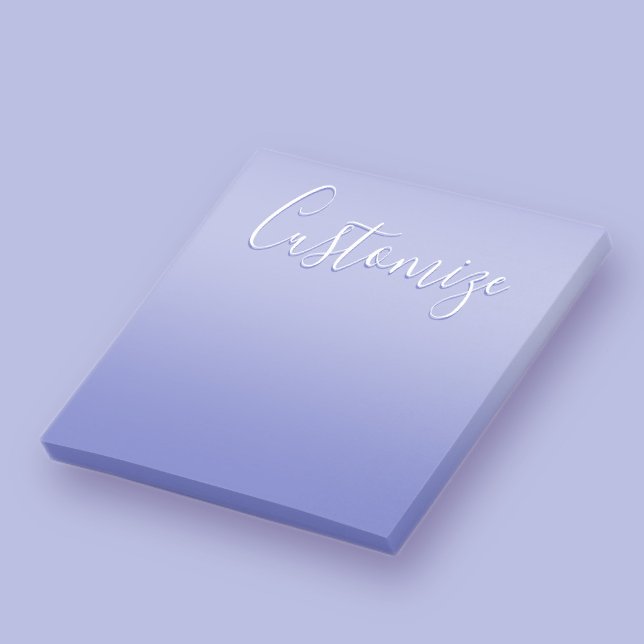 Post-it® Écriture cursive modifiable | Violet blanc et viol (Créateur téléchargé)