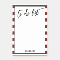 Écriture manuscrite à faire Liste Bordure Burgundy