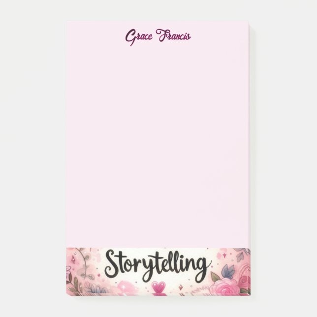 Post-it® Écrivains de charme rose de narration Bureau  (Devant)