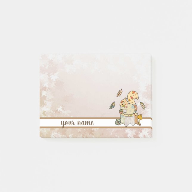 Post-it® Écureuil coloré (Devant)