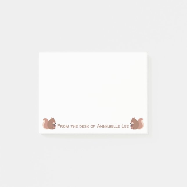 Post-it® Écureuils mignons avec des glands (Devant)
