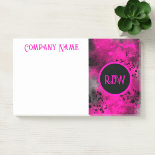 Post-it® Effet Retro Paint Splatter rose et noir
