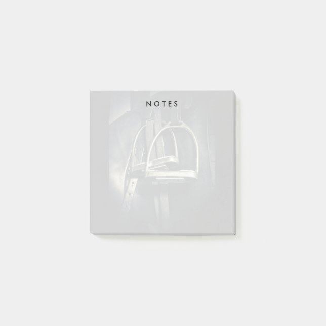 Post-it® Élégant bâton d'argent sur selle d'équitation angl (Devant)