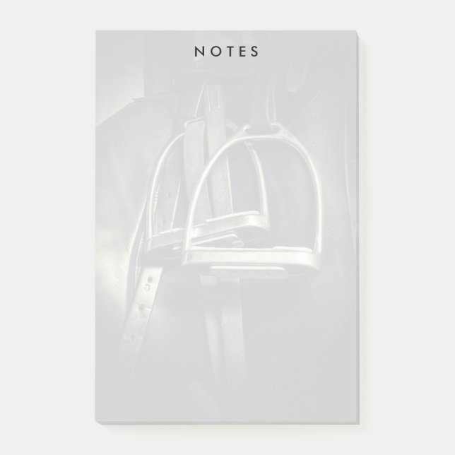 Post-it® Élégant bâton d'argent sur selle d'équitation angl (Devant)