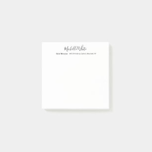 Post-it®  Élégant Blanc Moderne Professionnel Simple