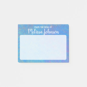 Post-it® Elégant bleu marbré personnalisé