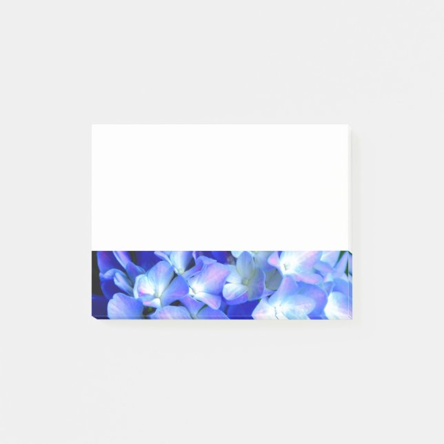 Post-it® Élégant bleu violet clair magenta hydrangée floral (Devant)