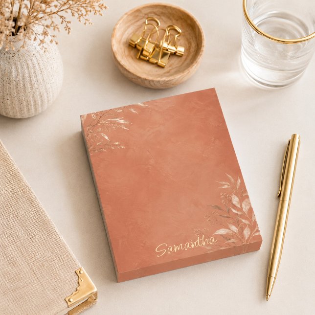 Post-it® Élégant Botanique en Terracotta  (Créateur téléchargé)