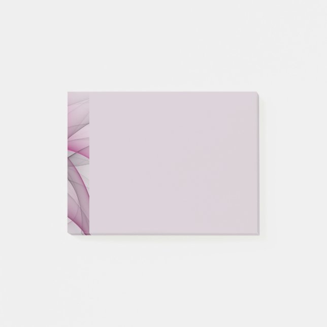 Post-it® Élégant Chaos Moderne Art Fractal Abstrait Rose (Devant)