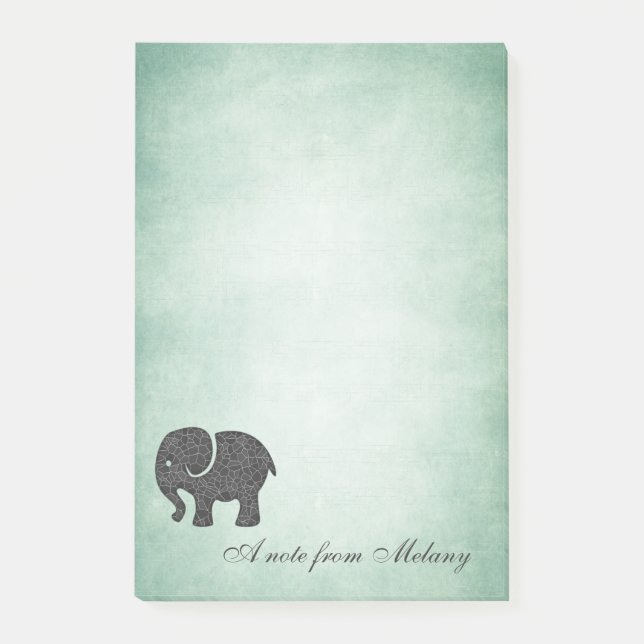 Post-it® Elégant chic dame éléphant vintage (Devant)