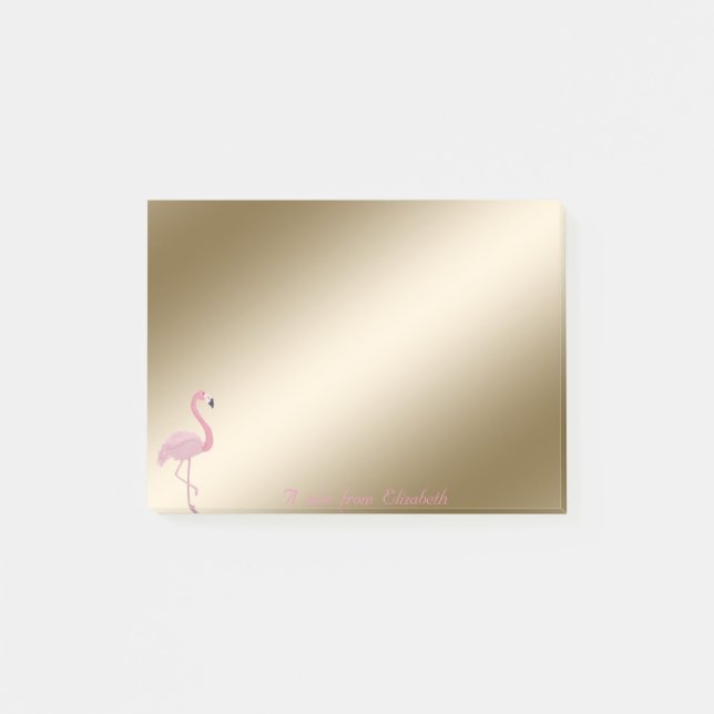 Post-it® Élégant Chic, Féminin, Flamant Rose (Devant)