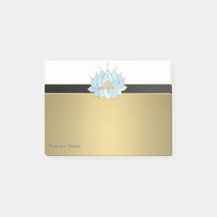 Post-it® Élégant Chic Fille Faux Or Lotus