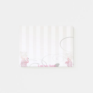 Post-it® Élégant Chic Fille Stylée , Flamants Roses , Anan