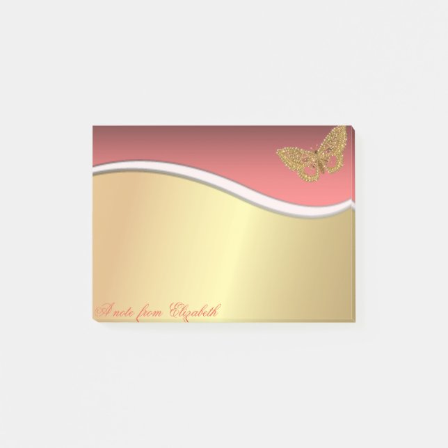 Post-it® Élégant Chic Papillon Stylé (Devant)