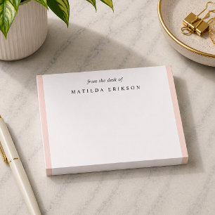 Post-it® Élégant Chic Rose Pâle Autocollant Féminin