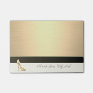 Post-it® Élégant Chic Stylish Girly, Faux Gold, Haut Talon