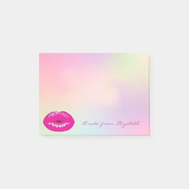 Post-it® Élégant Chic  Stylish Lips Girly Ombre (Devant)