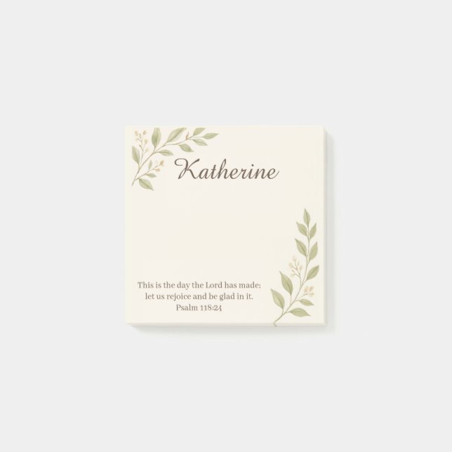 Post-it® Elegant Christian Botanical Sticky Post-It Notes (Devant)