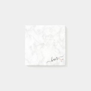 Post-it® Elégant ciseaux d'or rose moderne coiffeur