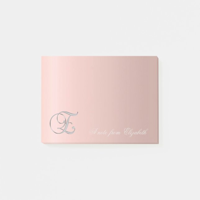 Post-it® Élégant Cute Stylish Girly -Monogramme (Devant)