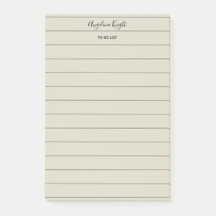Post-it® Élégant Design Chic Liste de Todo Script manuscrit
