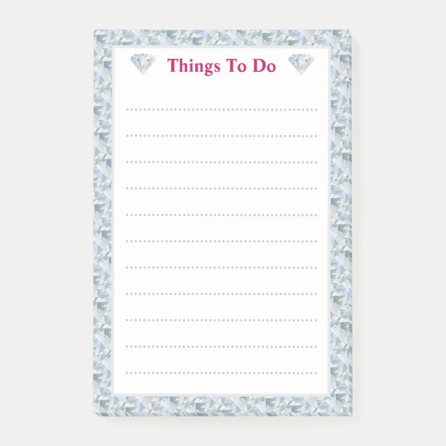 Post-it® Élégant diamant abstrait motif Lined (Devant)