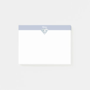 Post-it® Élégant diamant sur pervenche et blanc