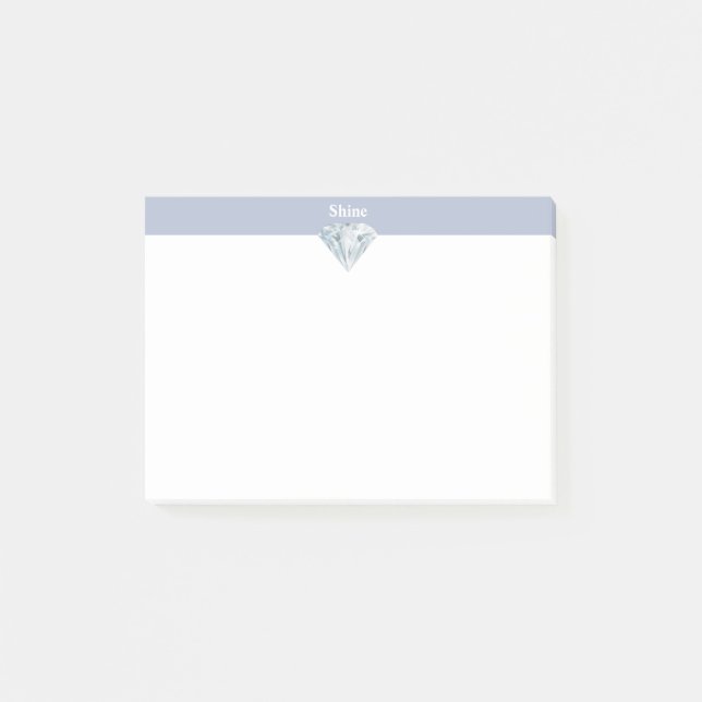Post-it® Élégant diamant sur pervenche et blanc (Devant)