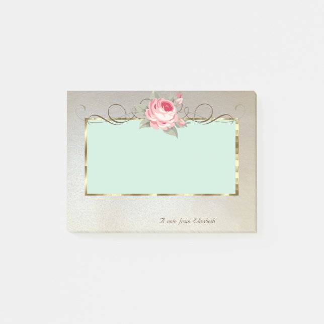 Post-it® Élégant et stylé, cadre, rose (Devant)