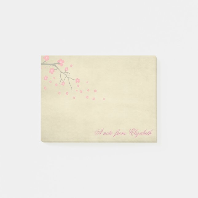 Post-it® Élégant et Stylé Féminin, Branche de Cerisier (Devant)