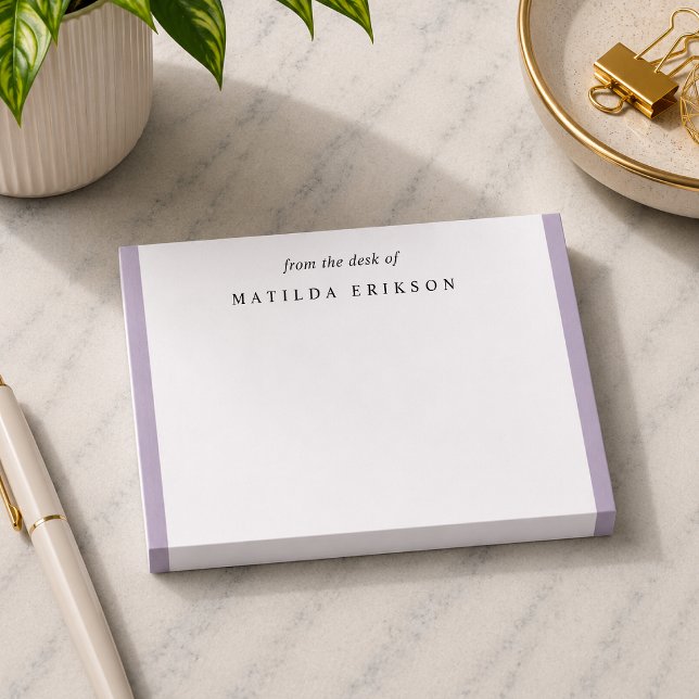 Post-it® Élégant Féminin Chic Notes Adhésives Lilas Lavande (From the desk of stationery sticky notes for coworkers, teachers, solopreneurs, and writers.)