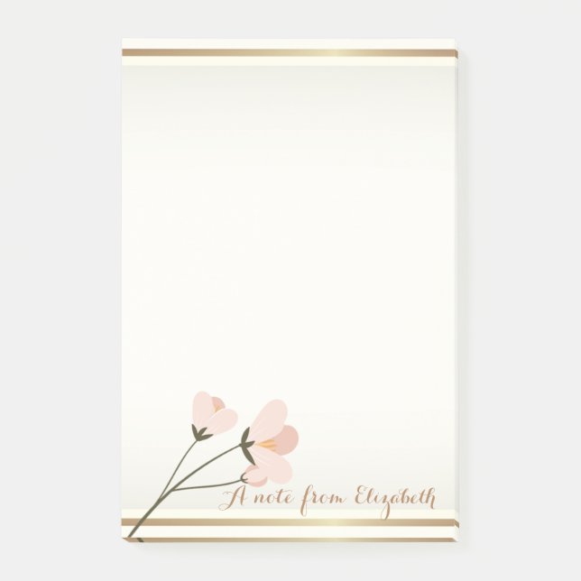 Post-it® Élégant Féminin Élégant,Fleur (Devant)