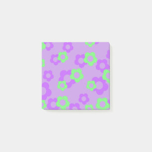 Post-it® Élégant Féminin Fleur Violet Néon Vert Printemps