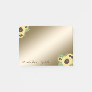 Post-it® Élégant, Fille, Fleurs de soleil