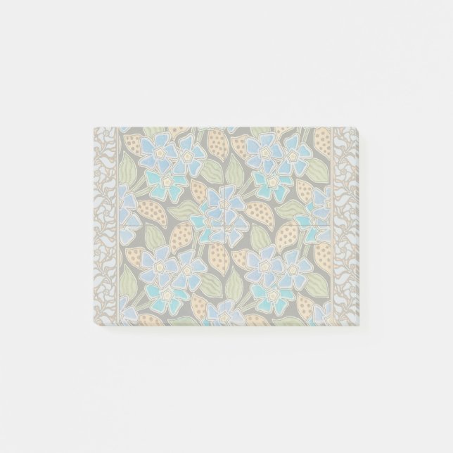 Post-it® Élégant Fleur Bleu Périwinkle Floral Classic (Devant)