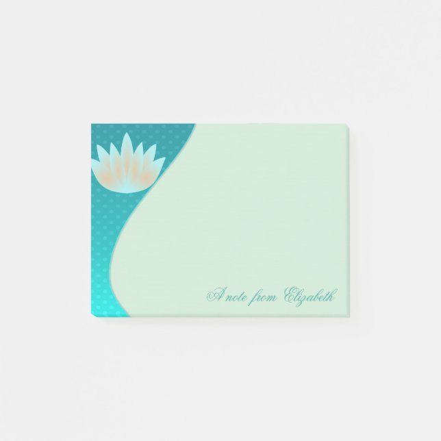 Post-it® Élégant Fleur de Lotus Féminin (Devant)