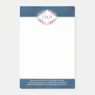 Post-it® Élégant Floral & Marine Personnel Ou Affaires