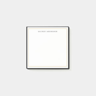 Post-it® Elégant, Glam Gold & Black bordure Plat