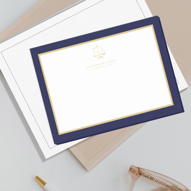 Post-it® Elegant gold scales of justice logo attorney (Créateur téléchargé)