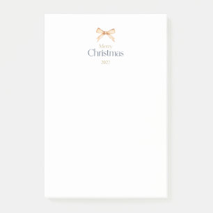Post-it® Élégant «Joyeux Noël» Ruban doré de vacances