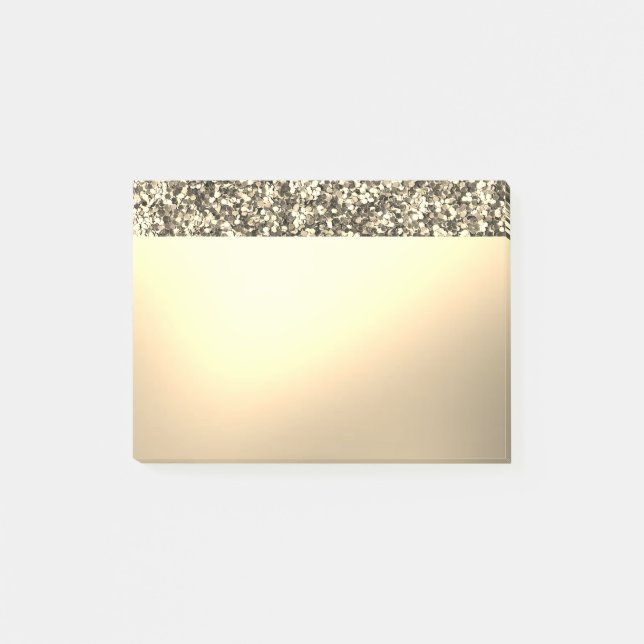 Post-it® Élégant Luxe Paillettes Or Brillantes (Devant)