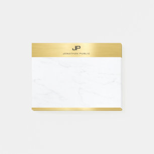 Post-it® Élégant Marbre blanc Gold Modèle moderne tendance