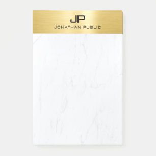 Post-it® Élégant marbre doré moderne minimaliste personnali